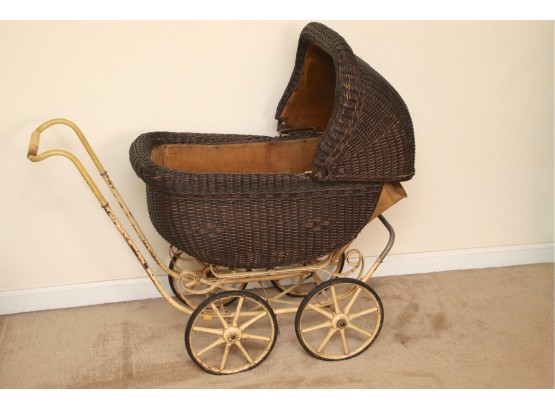Antique Baby Carriage 42 X 16 X 38