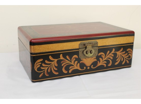 Hand Painted Wooden Jewelry Box