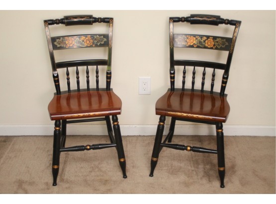 Pair Of Hitchcock Dining Side Chairs (Lot 2) 15.5 X 14 X 33