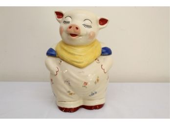 Vintage 'Smiley The Pig' Shawnee USA Cookie Jar