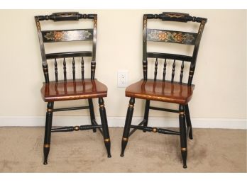 Pair Of Hitchcock Dining Side Chairs (Lot 3) 15.5 X 14 X 33