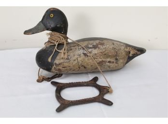 Vintage Duck Decoy & Anchor