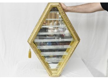 Gold Mirror Display Cabinet Made In Italy 30 X 21 X 4