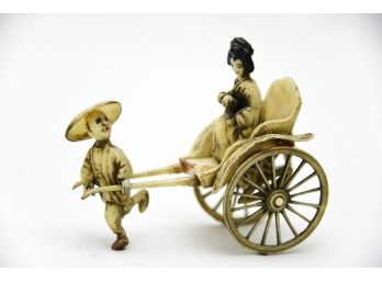 Rickshaw Geisha Figurine