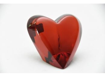 Baccarat Crystal Heart Figurine