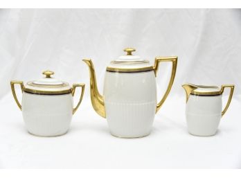 Limoges Teapot, Sugar & Creamer