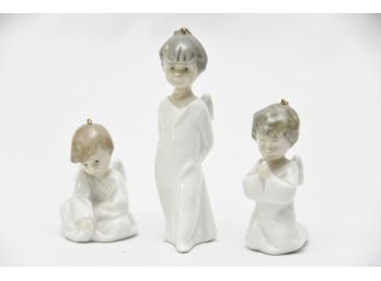 Set Of 3 Lladro Angel Ornaments