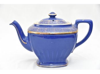 Cobalt Blue & Gold Hall Teapot