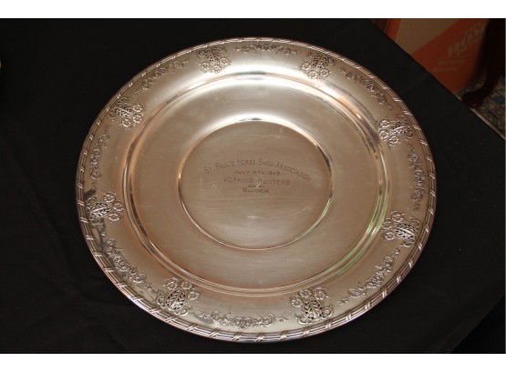1949 Horse Show Award On Silver Plate Platter
