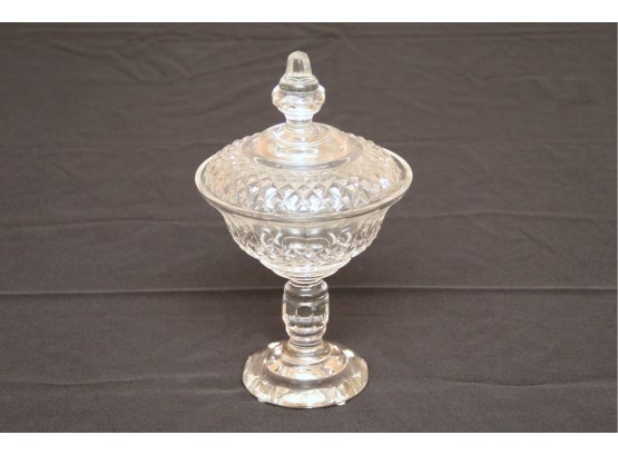 Crystal Covered Pedestal Dish 11.5' Tall