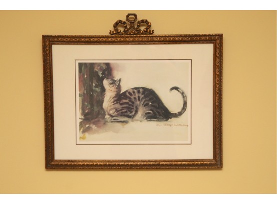 Cat Framed Art 17 X 13