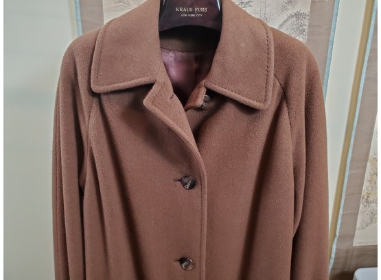 Pure Cashmere Full Length Coat Size 10