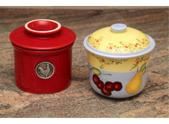 Lillian Vernon Covered Jar And Rooster Butter Jar (#33)