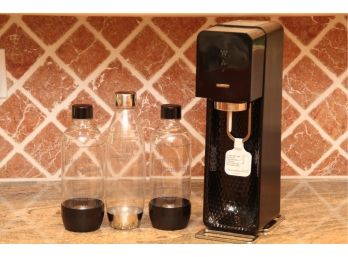 Soda Stream With Bottles And Empty CO2 Container
