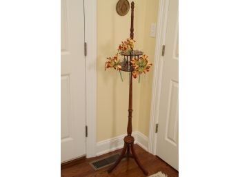 Tall Plant Holder With Glass Inserts 57' Tall