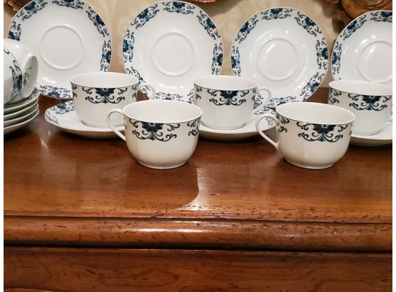 Royal Chapus Limoges Cups And Saucers