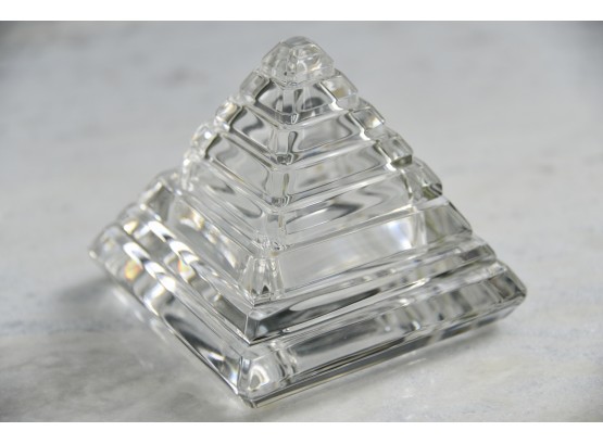 Tiffany Crystal Stepped Covered Pyramid
