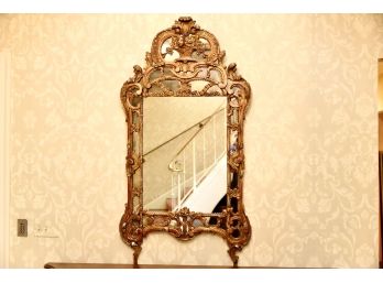 Antique Gold Gilt Frame Wall Mirror 33 X 60