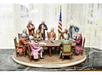 Signing Of The Declaration Of Independence By Aldo Falchi Porcelain Statue Paid $10,000
