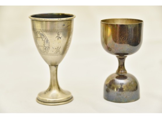 Sterling Silver Chalice And Jigger 123g - S170