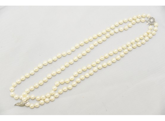 14KG Double Strand Pearl Necklace S153