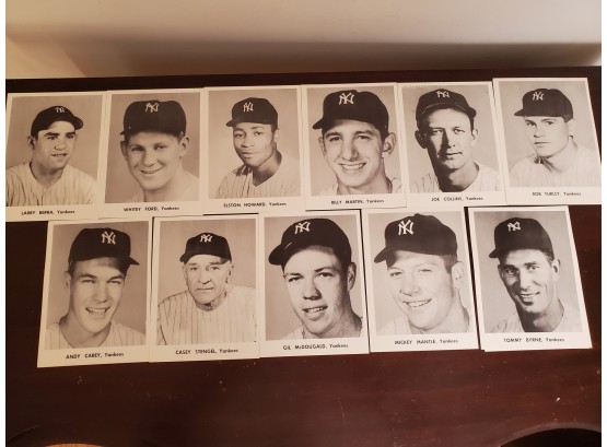 NY Yankees 6 X 9 Promo Photos Collection Of 11 Including Mickey Mantle (Lot 1 )