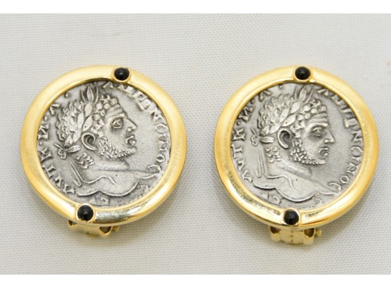 Greek Coin Clip-on Earrings - S151