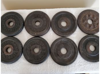 Vintage Weight Plates Assorted Sizes