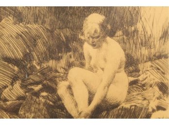 Anders Zorn “Dagmar” 1912 Etching 17 X 20