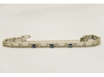 14K White Gold Bracelet - S163