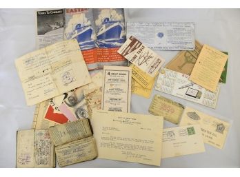 Vintage Travel & Union Paperwork Lot - S134