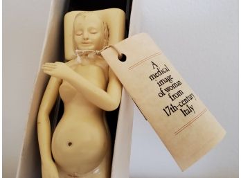 Vintage Medical Sample Figurine Of Pregnant Woman