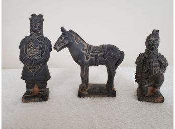 Trio Of Asian Carved Figurines