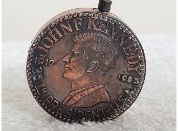 John F Kennedy Copper Lighter In The Shape Of A Coin