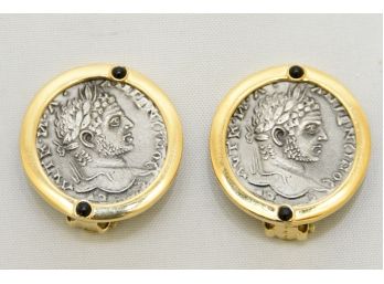 Greek Coin Clip-on Earrings - S151