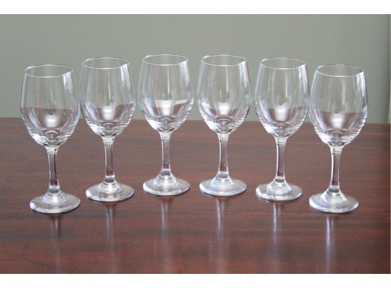 Six White Wine Glasses