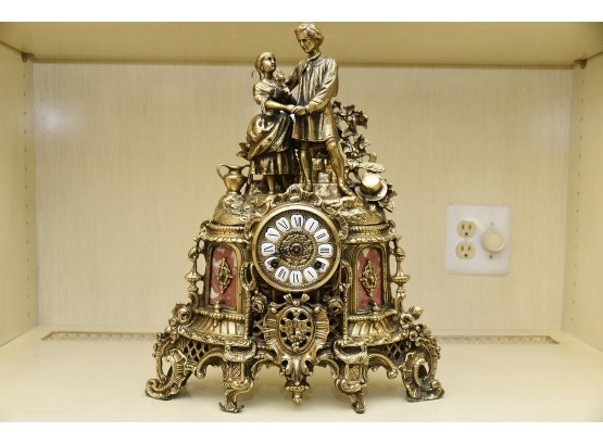 Impressive Brass Mantle Clock