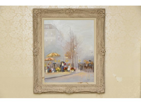 Paris Street Scene By Yeli Oil Painting 34x40