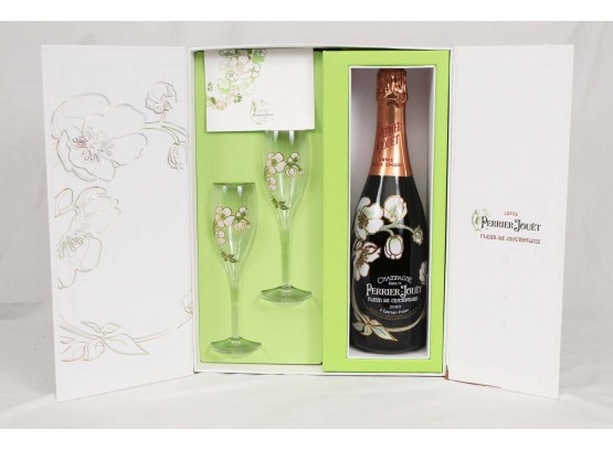 2000 Perrier -Jouet Belle Epoque - Fleur De Champagne Brut With Glasses Unopened