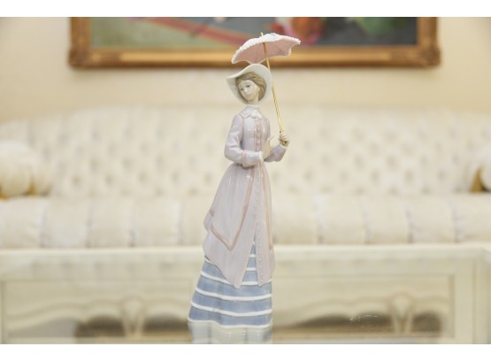 Lladro Lady With Parasol - Signed