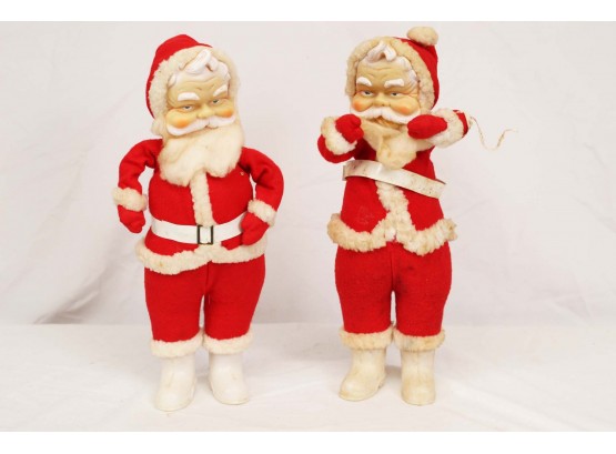 Vintage Santa Pair Made In Japan 13' Tall