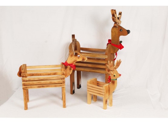 Large Wooden Reindeer Displays (See Details)