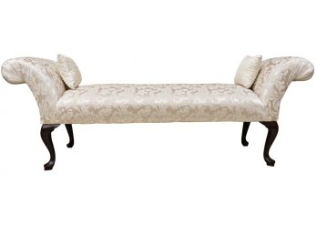 Silk Covered Bench 60 X 16 X 23