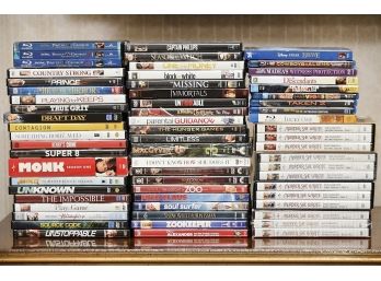 Collection Of DVDs And Blue Rays