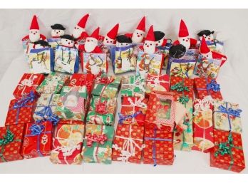 Christmas Assortment Of Gift Bags & Wrapped Present Ornaments