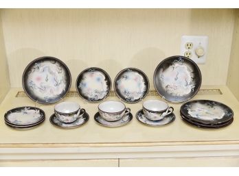 Vintage Dragon Plates And Cups