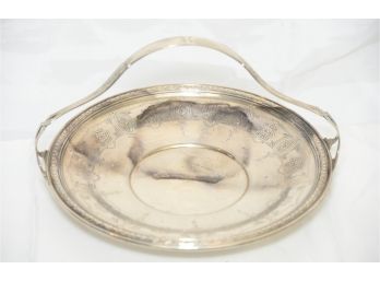 Sterling Silver Platter With Handle 503 Grams