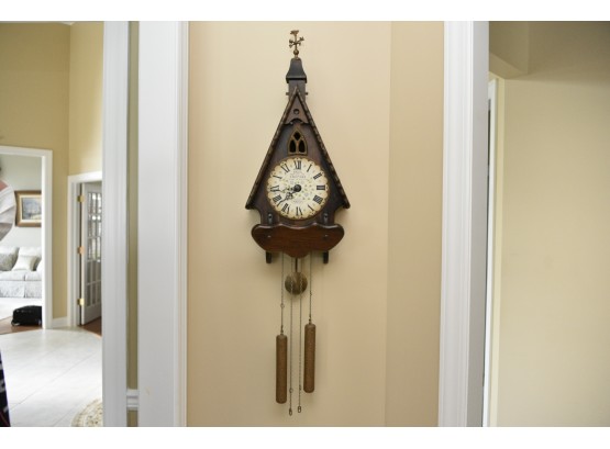 Vintage New England Clock Co. Wall  Cuckoo Clock 32 X 14