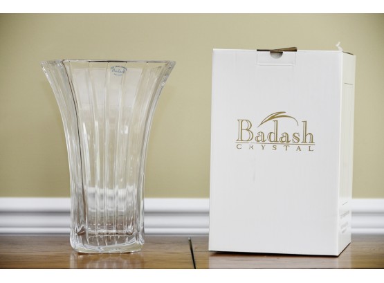 Badash Signed Crystal Vase With Box