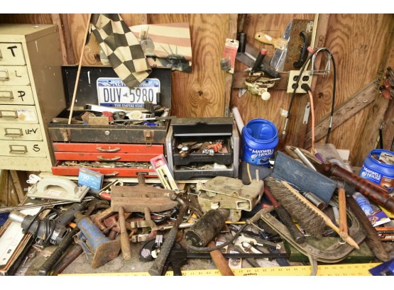 Giant Work Bench Tool Lot